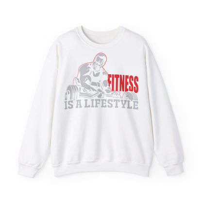 Motivational Unisex Heavy Blend™ Crewneck Sweatshirt - Fitness Is A Lifestyle
