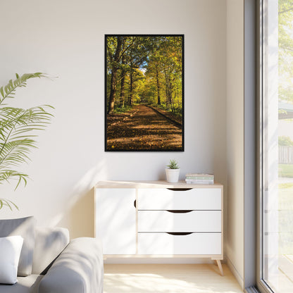 Listowel Town Park Autumn Matte Canvas, Framed (Multi-color)