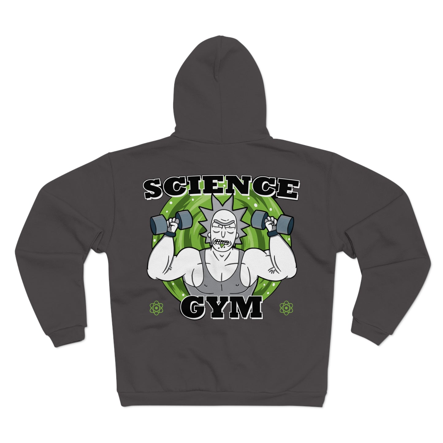 Science Gym Unisex Hooded Zip Sweatshirt - Fun Fitness Hoodie for Science Lovers