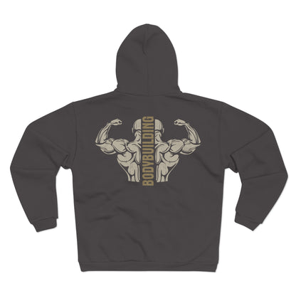Muscle Power Unisex Zip Hoodie - Perfect for Bodybuilding Enthusiasts