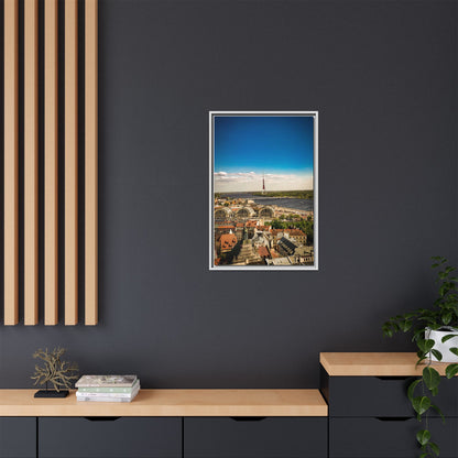 Riga TV Tower Matte Canvas, Framed (Multi-color)