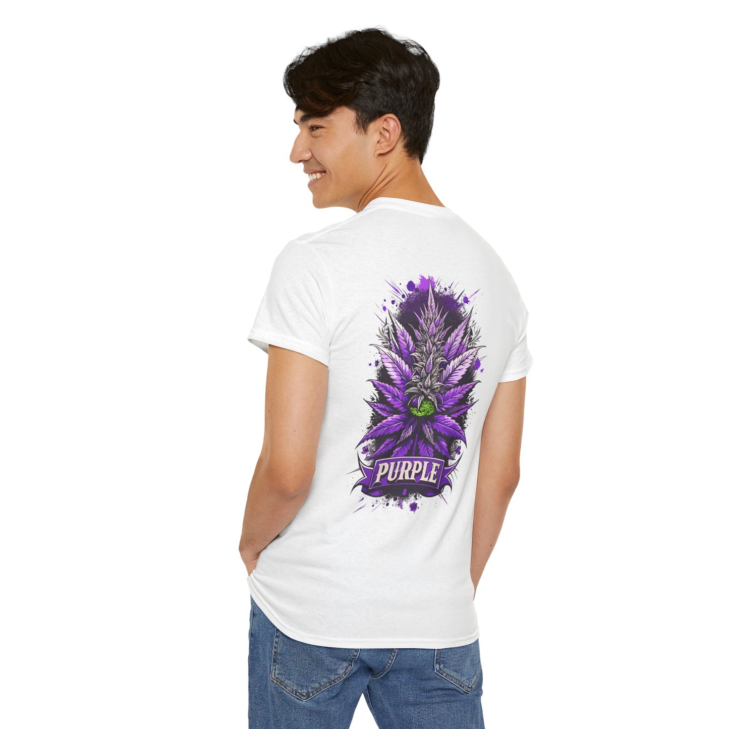 Purple Cannabis Bud T-Shirt — Bold Psychedelic Marijuana Graphic Tee