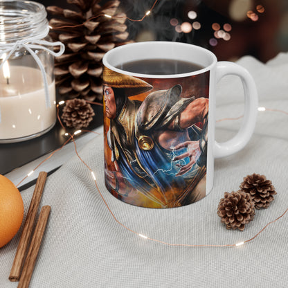 Fantasy Warrior Ceramic Coffee Mug - 11oz & 15oz | Epic Artwork for Gamers