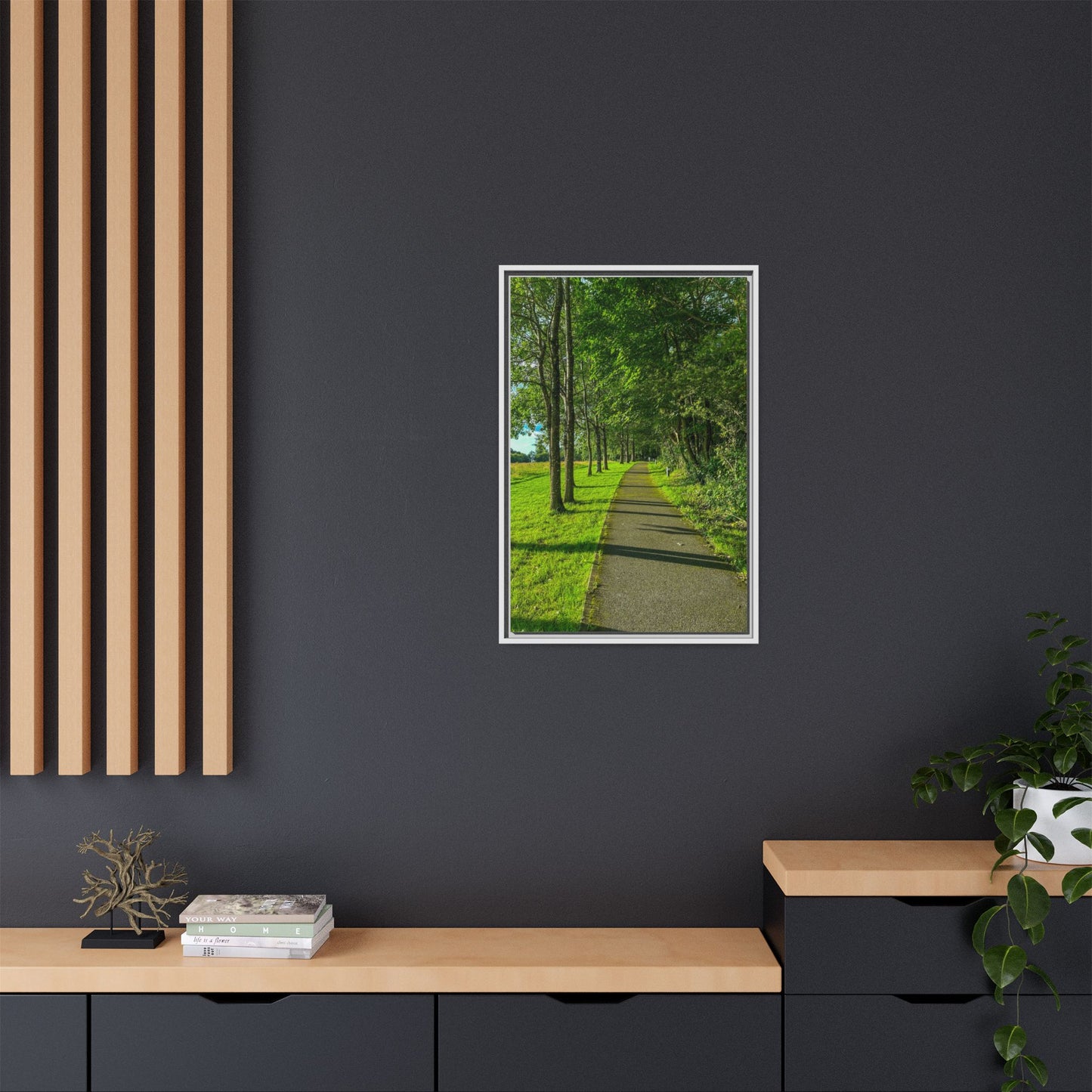 Listowel Town Park Matte Canvas, Framed (Multi-color)