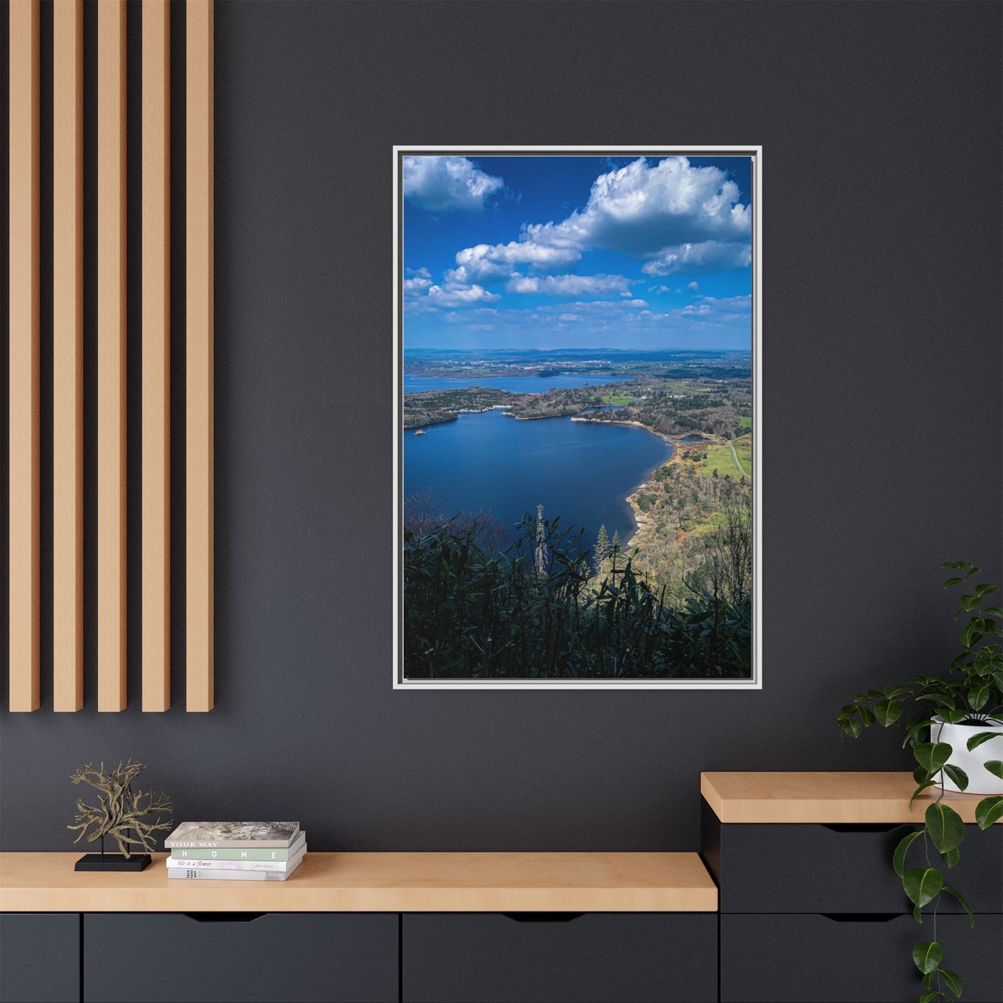 Kuckross Lake Matte Canvas, Framed (Multi-color)