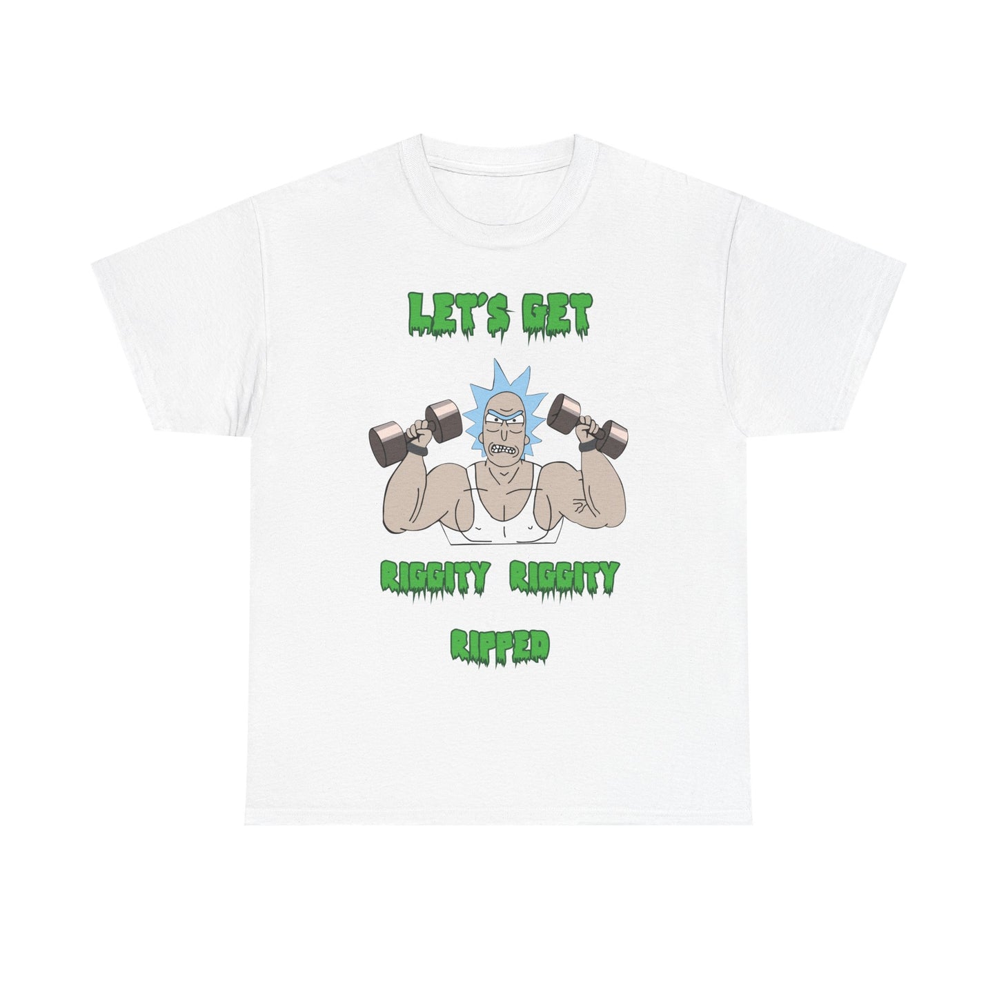Let's Get Ripped Unisex Heavy Cotton Tee - Gym Motivational Shirt White