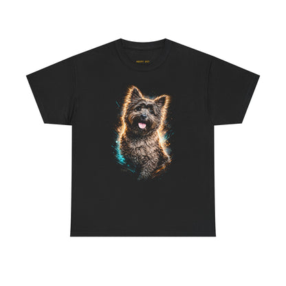 Dog T-Shirt — Glowing Fluffy Dog Graphic Tee for Dog Lovers