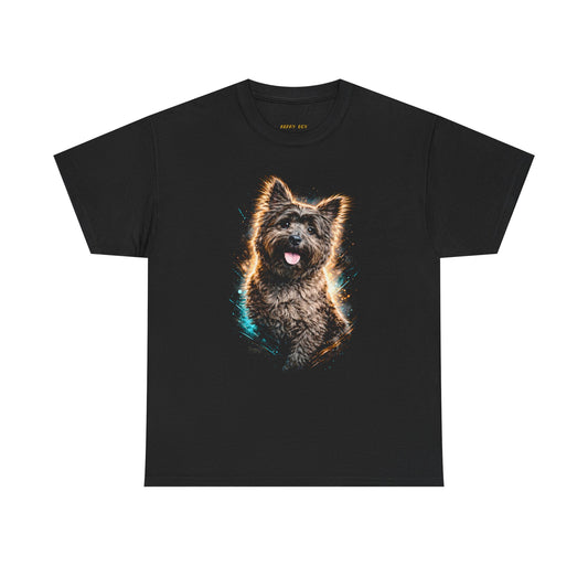 Dog T-Shirt — Glowing Fluffy Dog Graphic Tee for Dog Lovers