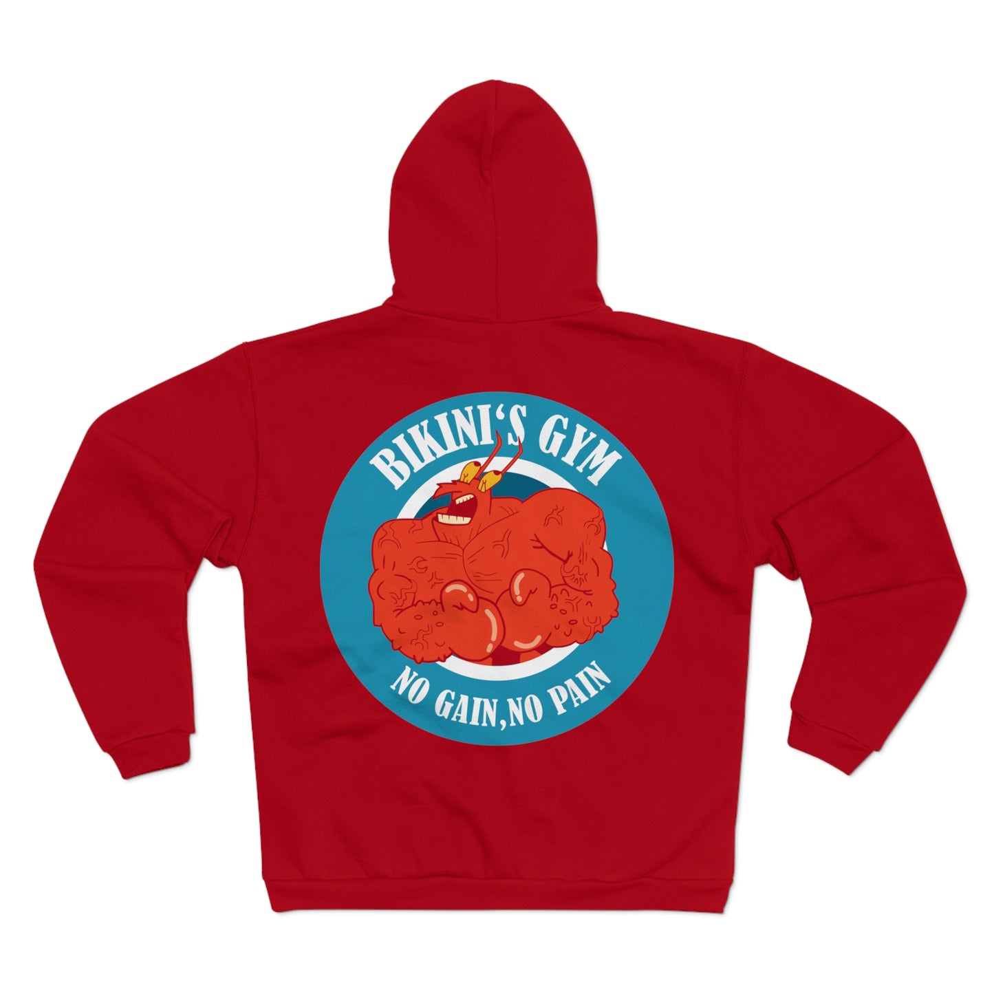 Bikini's Gym Unisex Hooded Zip Sweatshirt - No Gain, No Pain