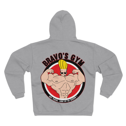 Bravo's Gym Design - Unisex Hooded Zip Sweatshirt