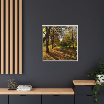 Listowel town Park Autumn Matte Canvas, Framed (Multi-color)