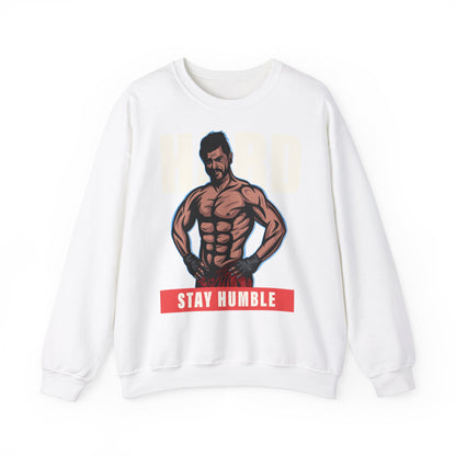 Motivational Unisex Heavy Blend™ Crewneck Sweatshirt - 'Work Hard, Stay Humble'