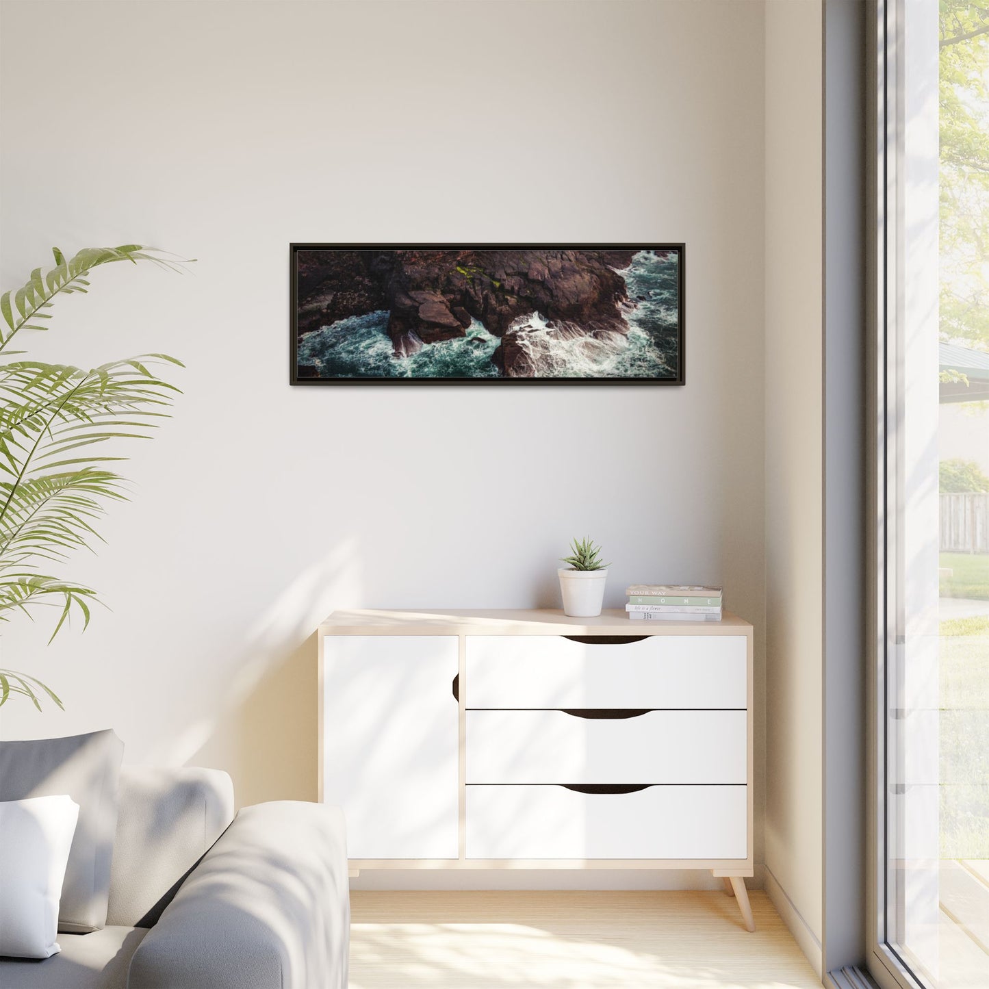 Kerry Head Matte Canvas, Framed (Multi-color)