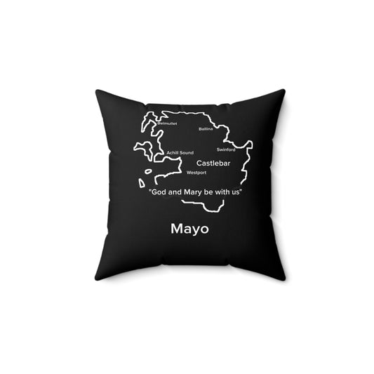 Mayo Spun Polyester Square Pillow Black Edition 2 Sizes