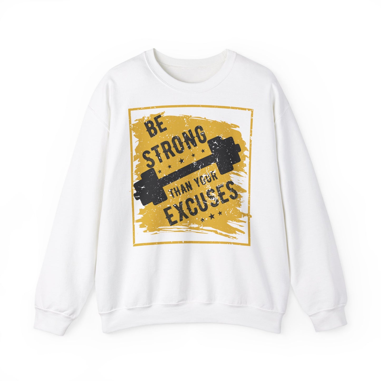 Be Strong Motivational Crewneck Sweatshirt for Fitness Enthusiasts