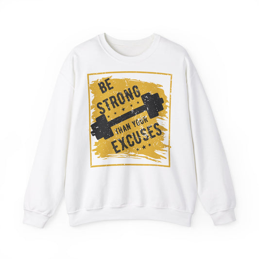 Be Strong Motivational Crewneck Sweatshirt for Fitness Enthusiasts