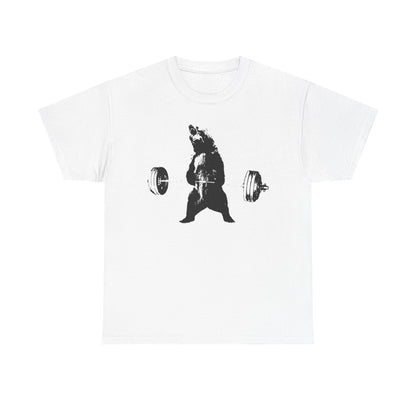 Bear Weightlifting Unisex Heavy Cotton Tee - Fitness Inspired Apparel