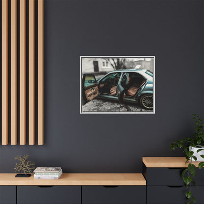 BMW 7 Matte Canvas, Framed (Multi-color)