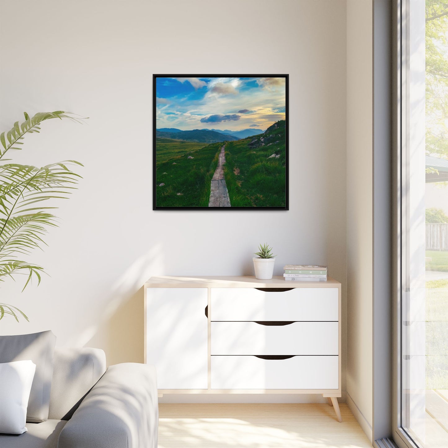 Torc Mountain Trail Matte Canvas, Framed (Multi-color)