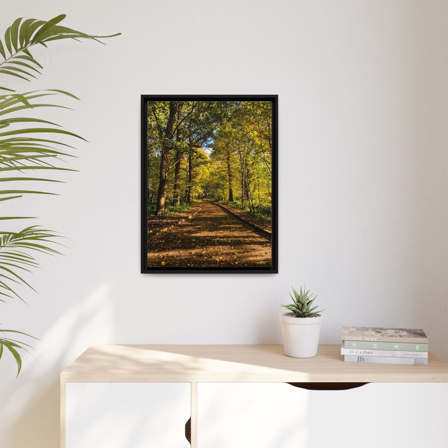 Listowel Town Park Autumn Matte Canvas, Framed (Multi-color)