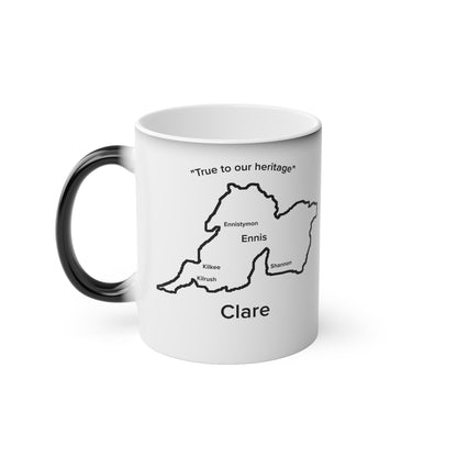 Clare Magic Mug: Color - Changing Coffee Cup with Artistic Map Design