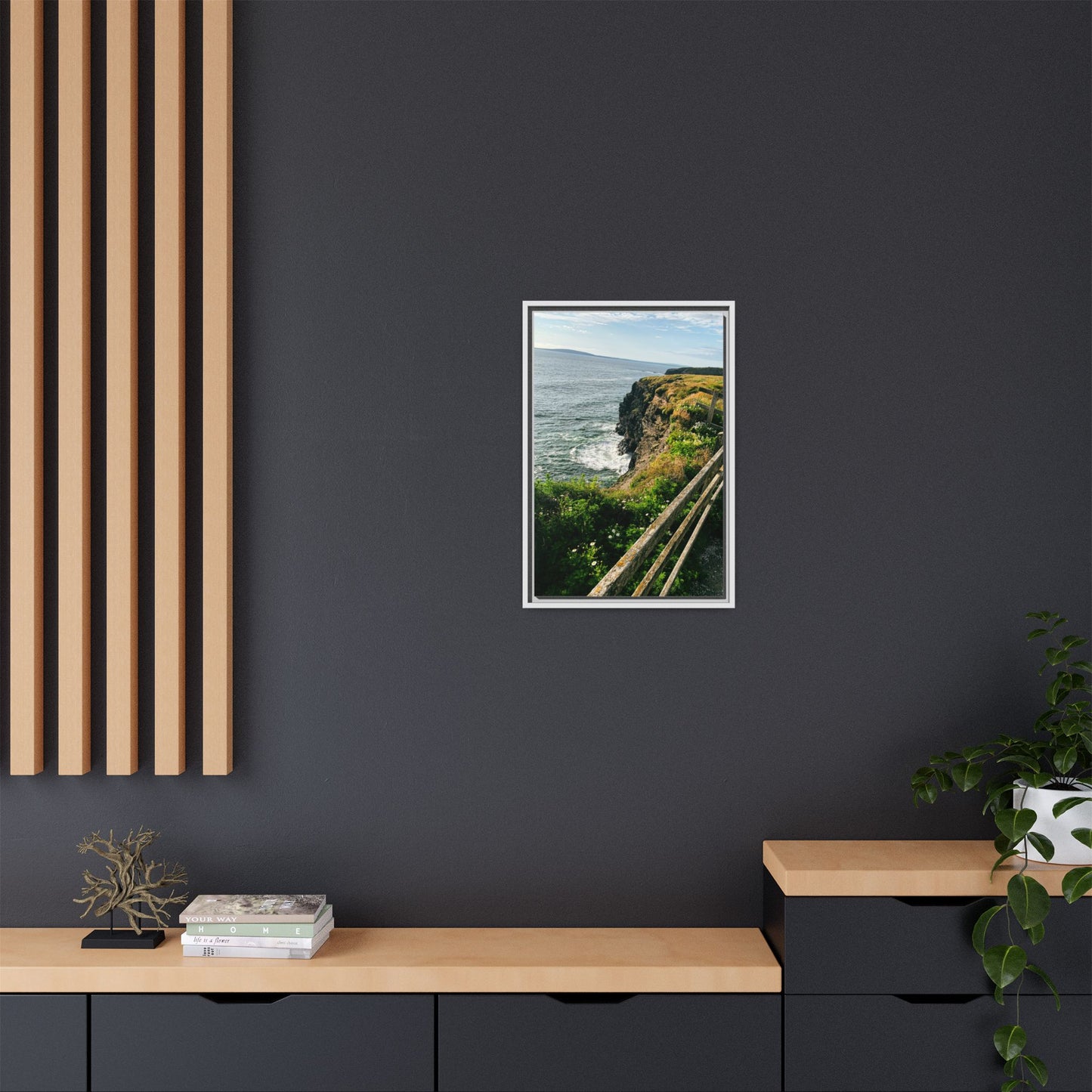 Ballybunion Cliff Walk Matte Canvas, Framed (Multi-color)