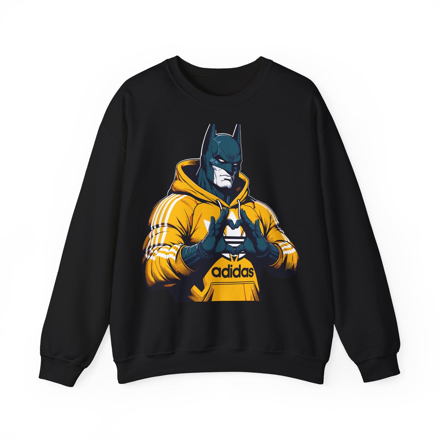 Superhero Style Unisex Crewneck Sweatshirt - Cool Batman Design for Everyday Wear
