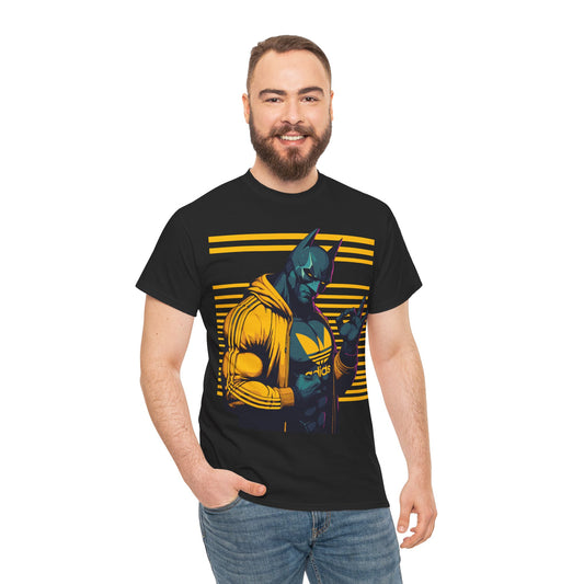 Retro Superhero Unisex Heavy Cotton Tee - Cool Graphic Tee for Casual Wear