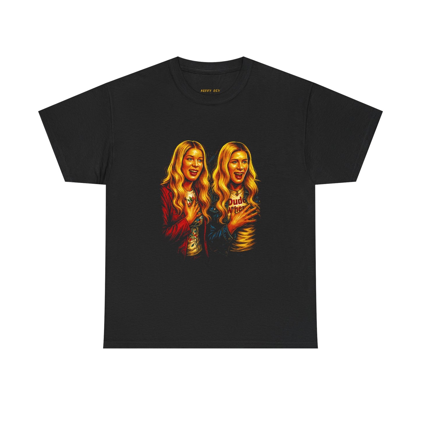 Graphic Tee — Retro Twin Portraits Illustration