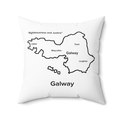 Galway Spun Polyester Square Pillow White Edition 4 Sizes