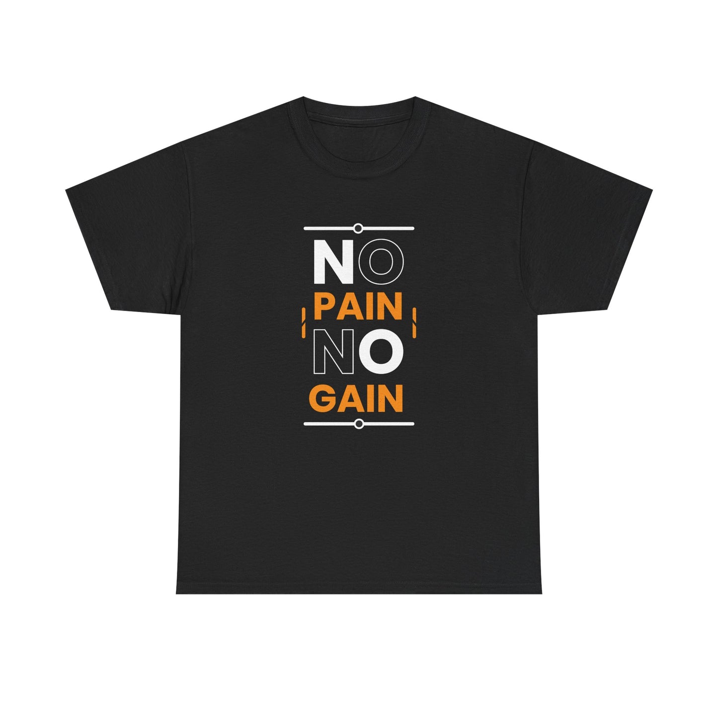 Motivational Fitness Tee - No Pain No Gain Unisex Heavy Cotton T-Shirt