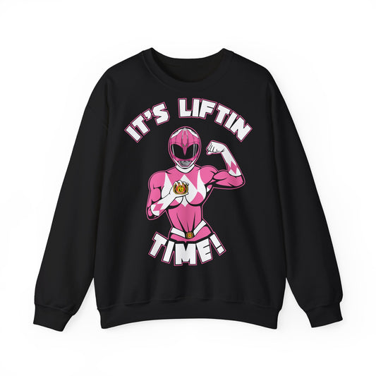 Powerful Pink Ranger Sweatshirt – Perfect for Gym Lovers | It's Liftin' Time! Black