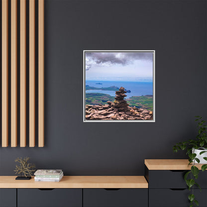 Mount Brandon Top Matte Canvas, Framed (Multi-color)