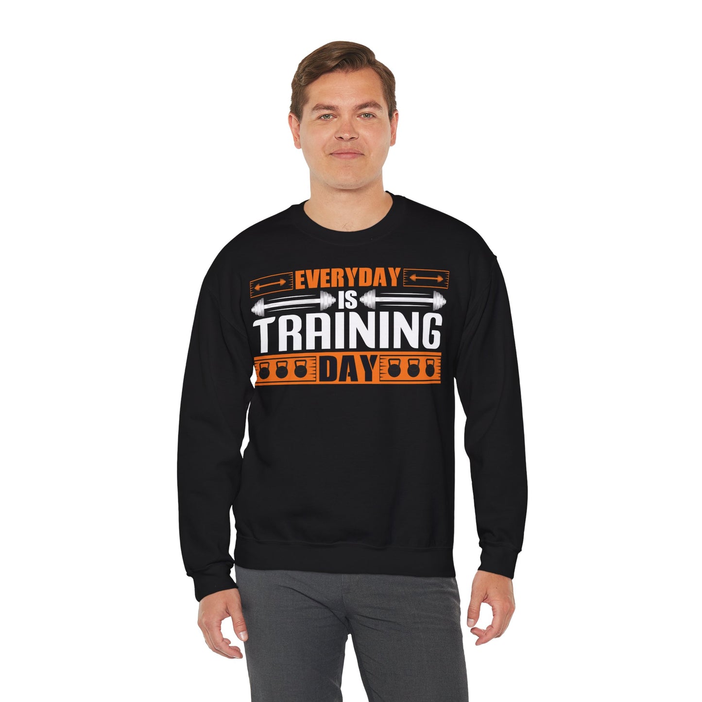 Everyday is Training Day Unisex Heavy Blend™ Crewneck Sweatshirt - Motivational Fitness Sweatshirt