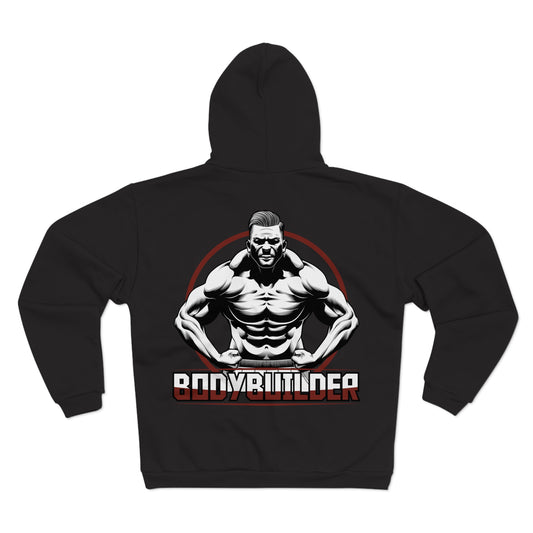 Motivational Bodybuilder Zip Hoodie for Fitness Enthusiasts