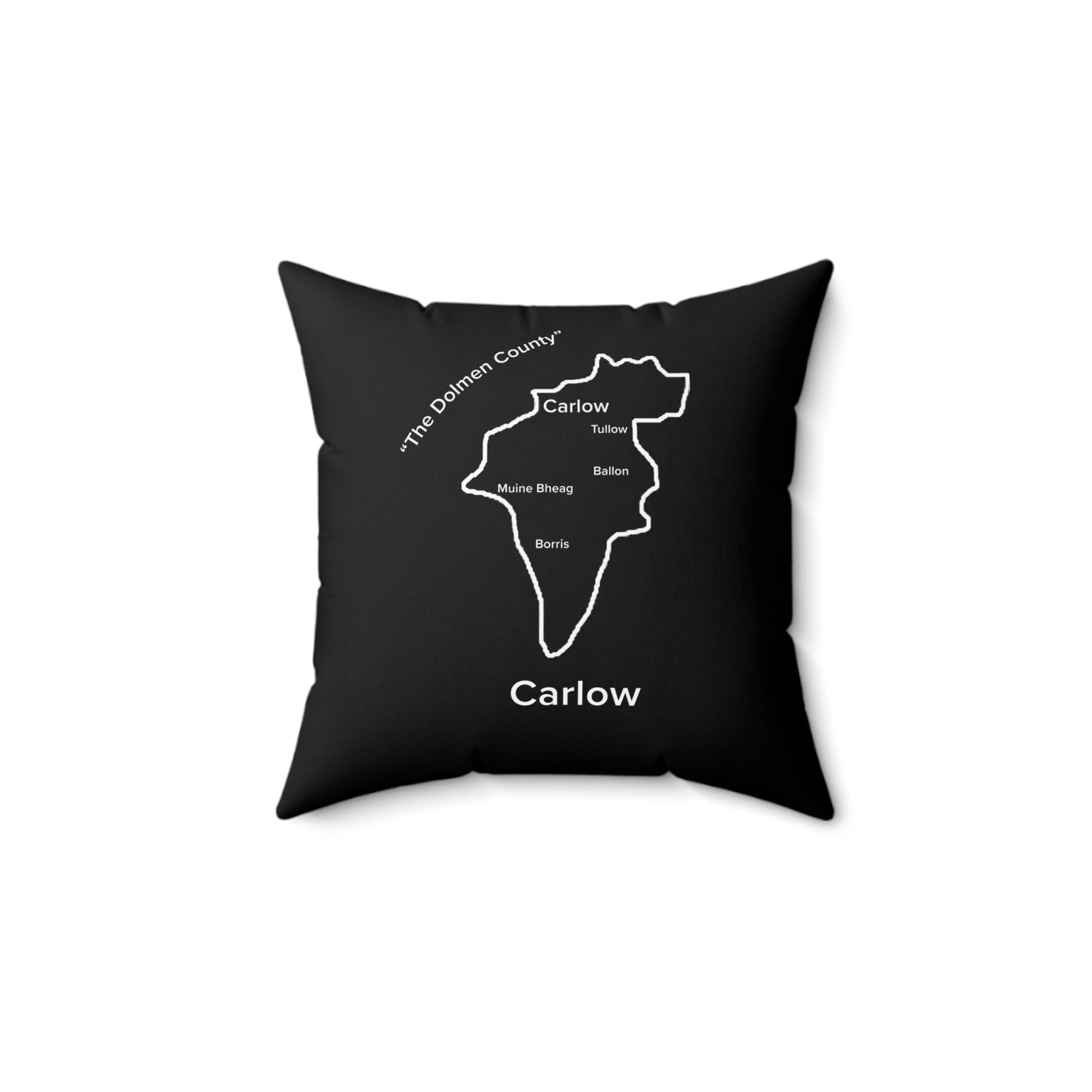 Carlow Spun Polyester Square Pillow Black Edition 4 Sizes