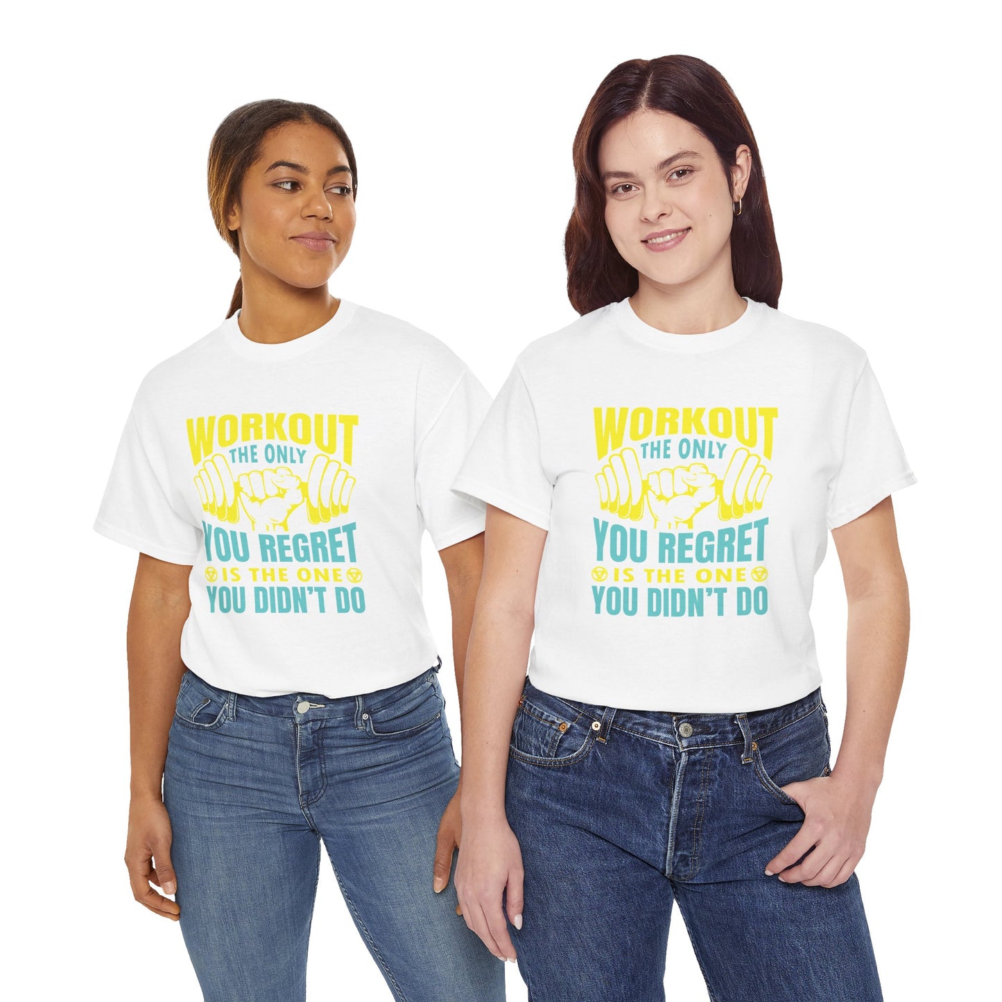 Motivational Gym Tee - "Workout: The Only You Regret Is The One You Didn't Do"