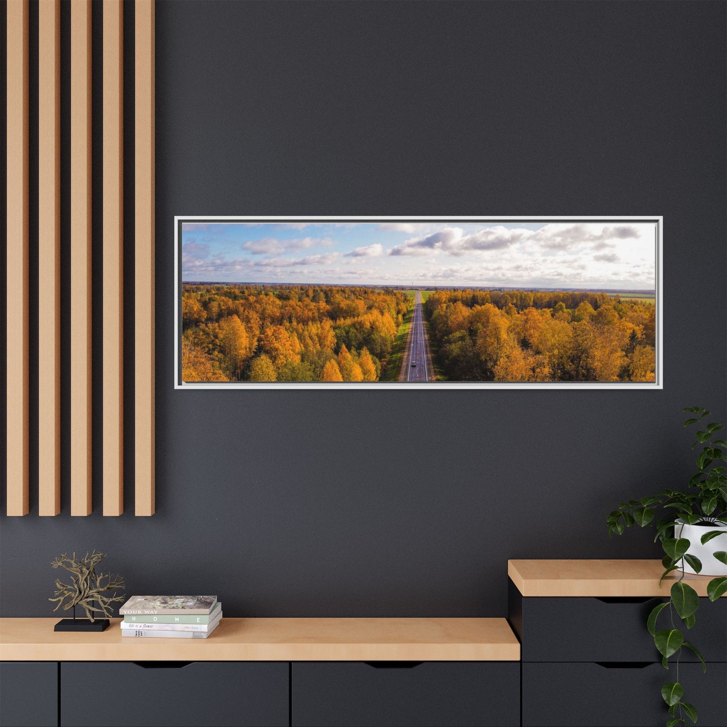 Somewhere In Lithuania Matte Canvas, Framed (Multi-color)