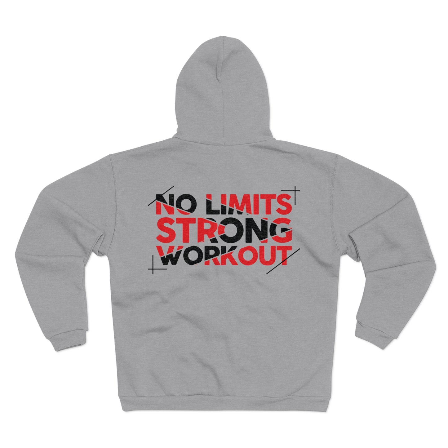 No Limits Strong Workout Unisex Hooded Zip Sweatshirt