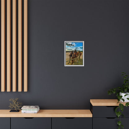 Horses Matte Canvas, Framed (Multi-color)