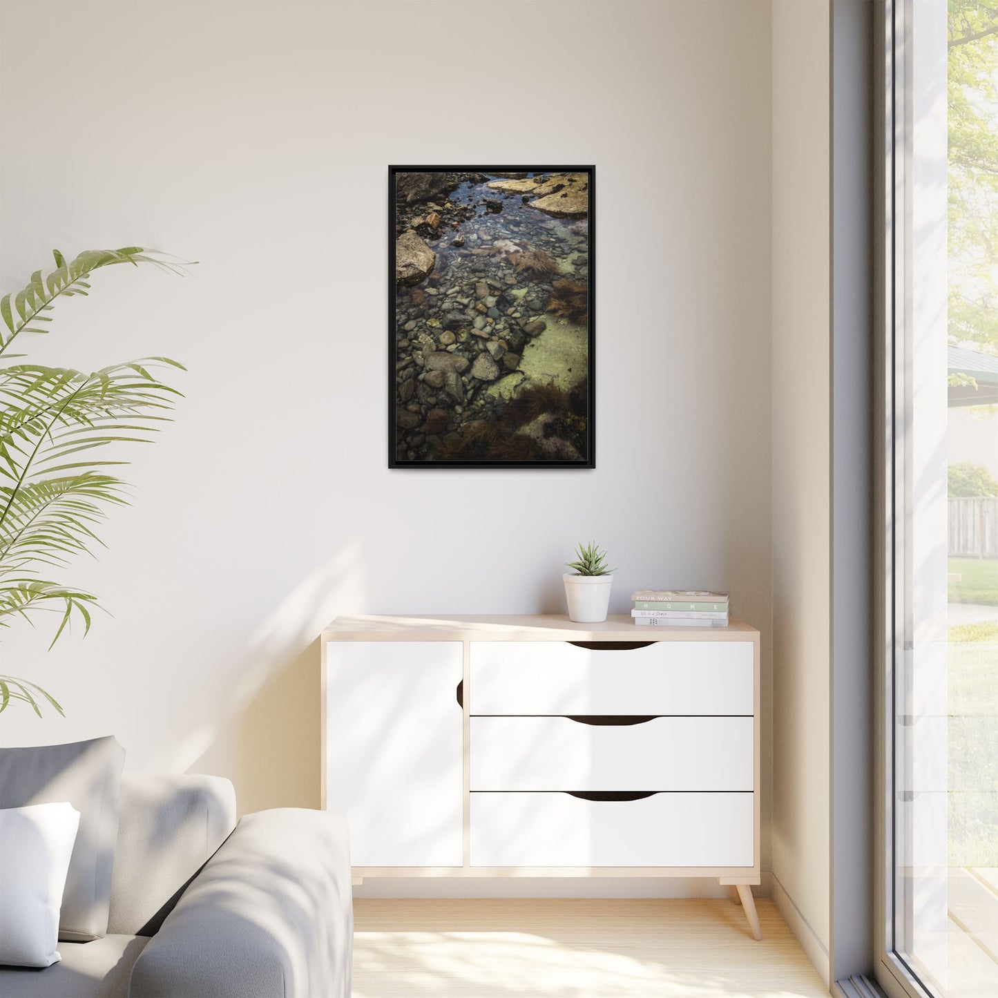 Rocks Matte Canvas, Framed (Multi-color)