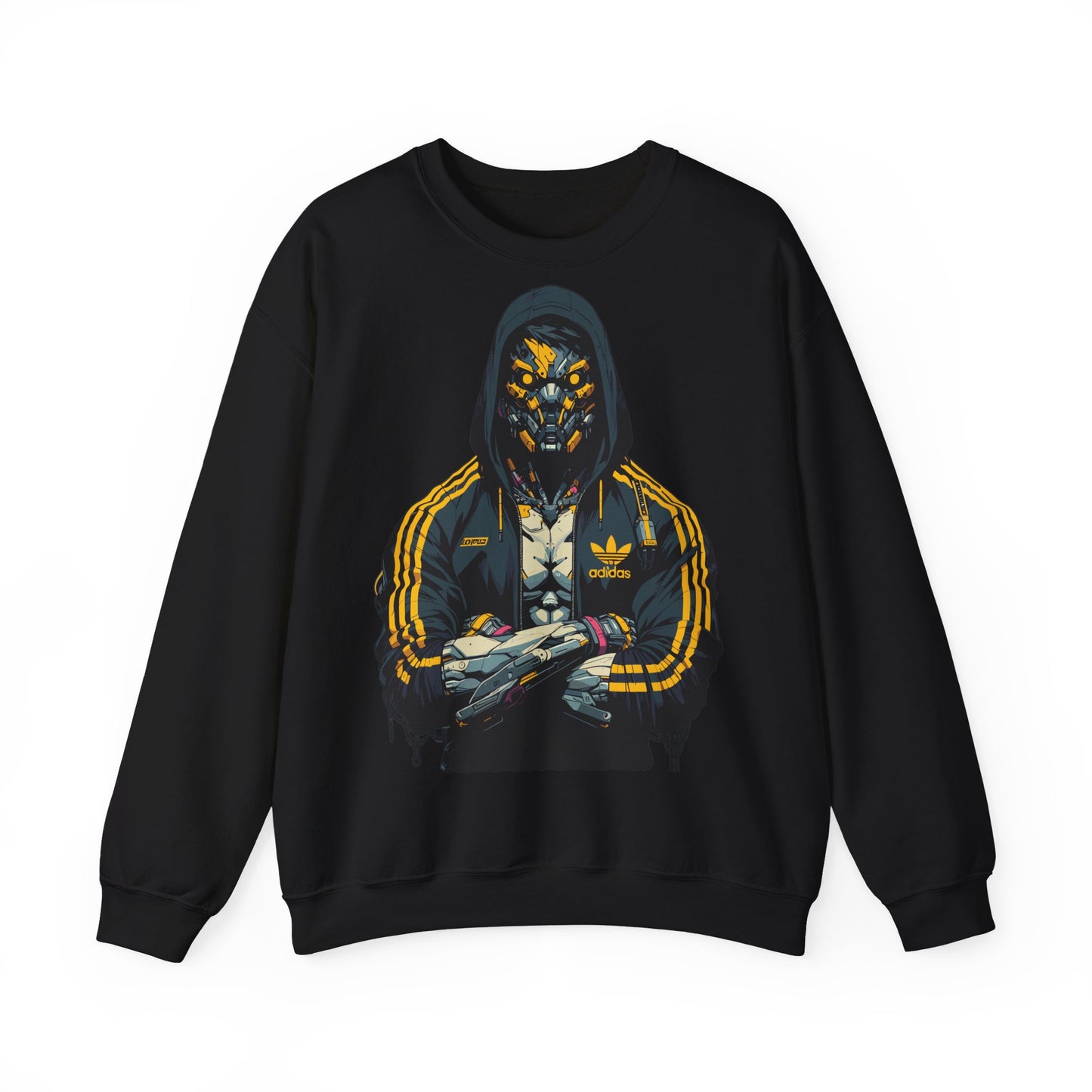 Graphic Crewneck Sweatshirt - Cyberpunk Streetwear Design