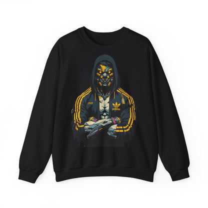 Graphic Crewneck Sweatshirt - Cyberpunk Streetwear Design