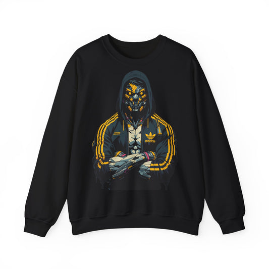Graphic Crewneck Sweatshirt - Cyberpunk Streetwear Design
