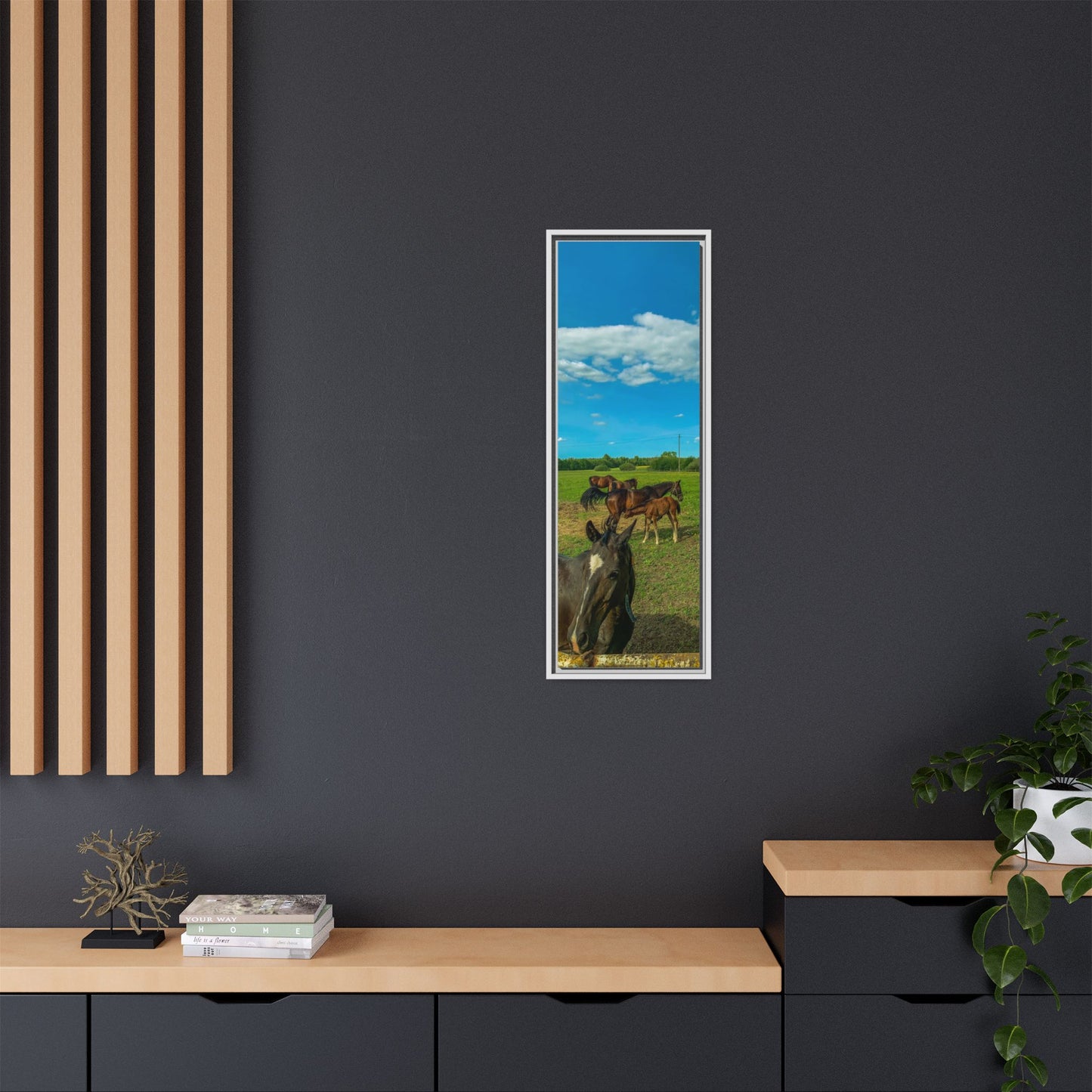 horses 2 Matte Canvas, Framed (Multi-color)