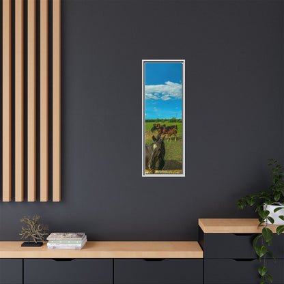 horses 2 Matte Canvas, Framed (Multi-color)