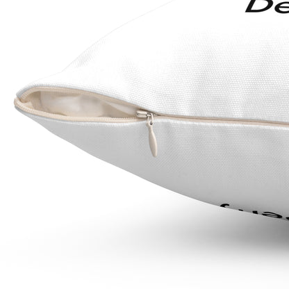 Derry Spun Polyester Square Pillow White Edition 2 Sizes