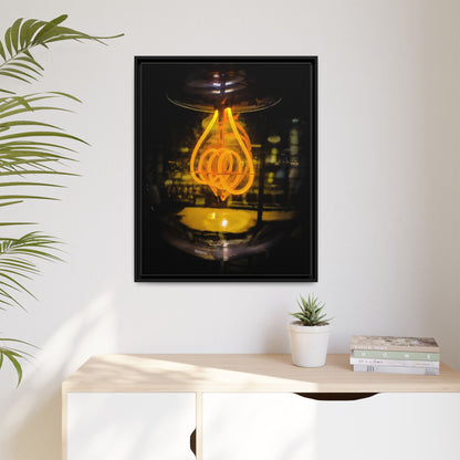 Bulb Matte Canvas, Framed (Multi-color)