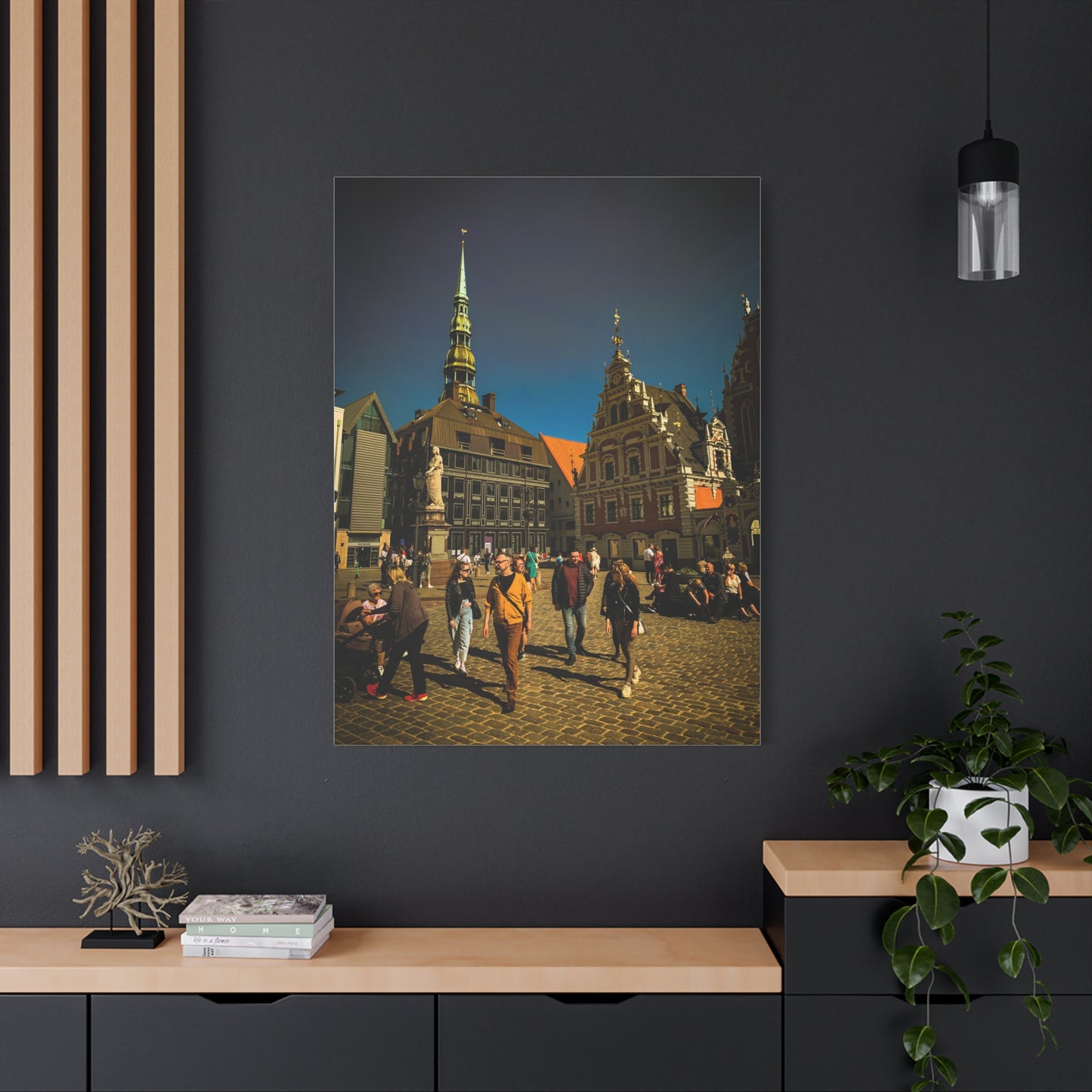 Riga Oldtown Matte Canvas, Stretched, 1.25"