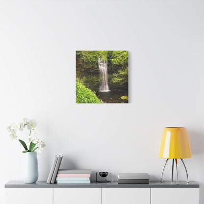Glacer Waterfall Matte Canvas, Stretched, 1.25"